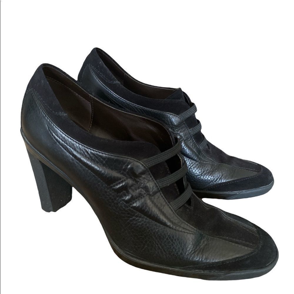 HOGAN | BY KARL LAGERFELD Made in Italy Black Leather Elastic Pumps Heels | 38/8